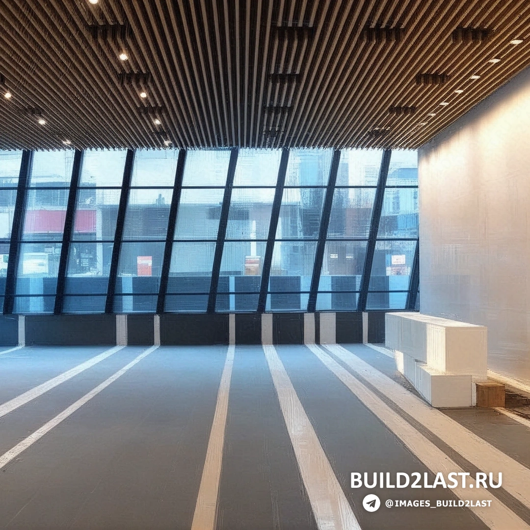 Динамичный городской пейзаж с офисным зданием на переднем плане и транспортными потоками