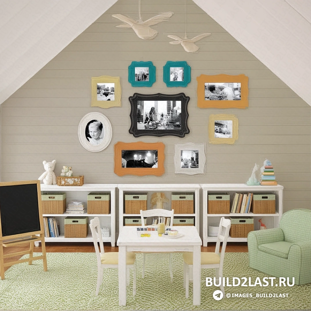 Окно на чердаке с декоративными подушками на подоконнике